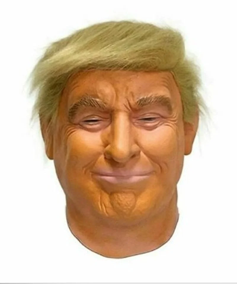 

Donald Trump Mask Realistic Celebrity Mask-Republican Presidential Candidate Mask--Latex Full Head-Hair Adult Size Party Props