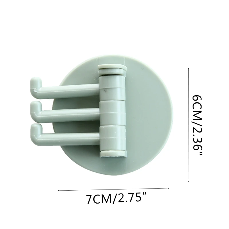 

K5DC кухонный самоклеящийся настенный крючок многофункциональный Вращающийся 3 вешалки для хранения