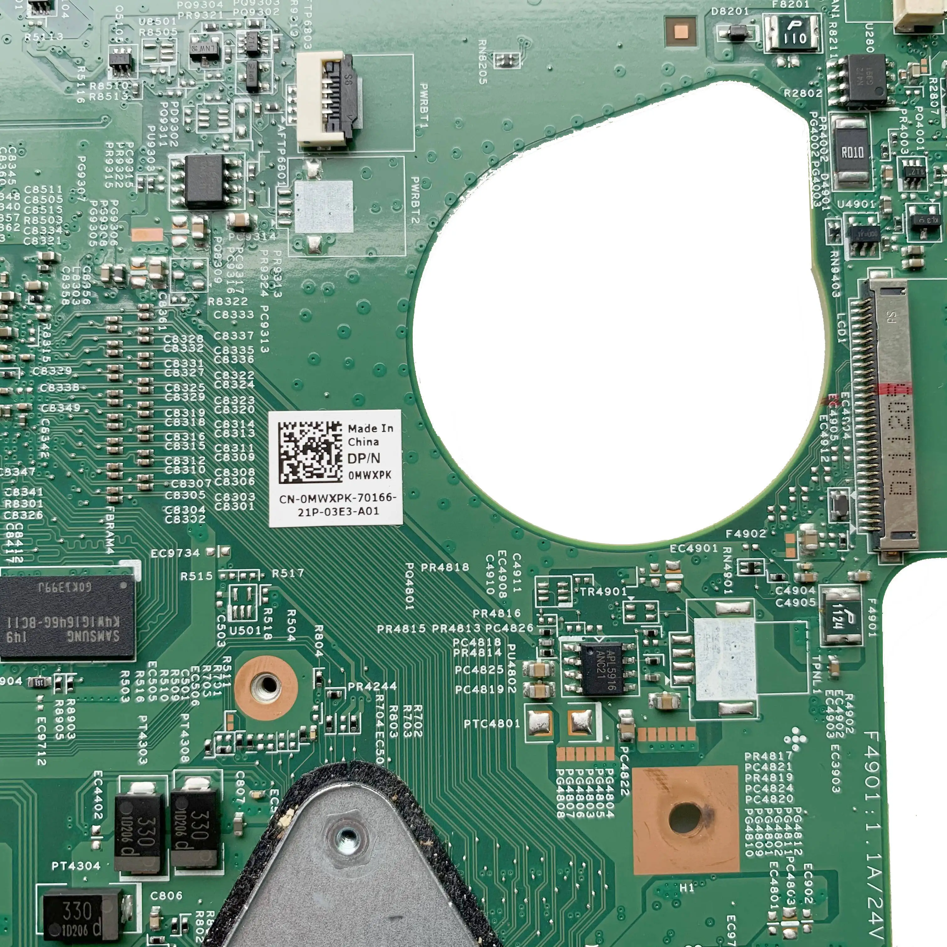 GD Оригинал для DELL N5110 Материнская плата ноутбука HM67 GT525M/1 ГБ CN-0MWXPK 0MWXPK полностью