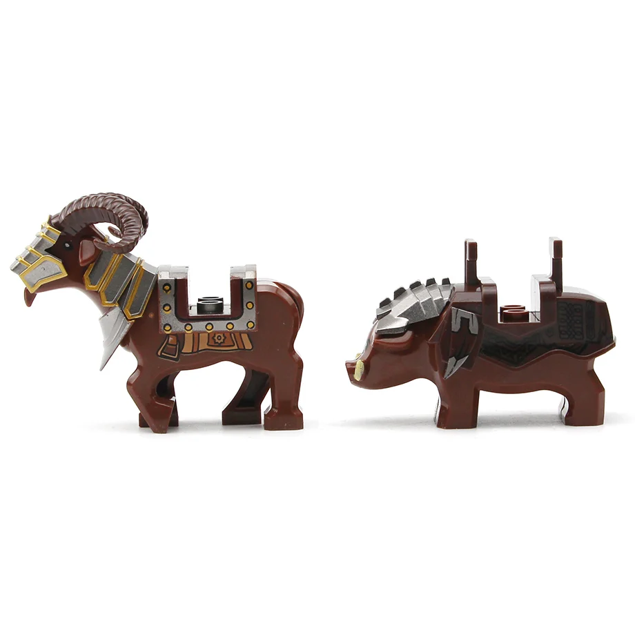 

Single Wild Dwarf Boar Sheep Goat Mount Building Blocks MOC Medieval Series Animal Accessories Model Kits Bricks Kids Toys