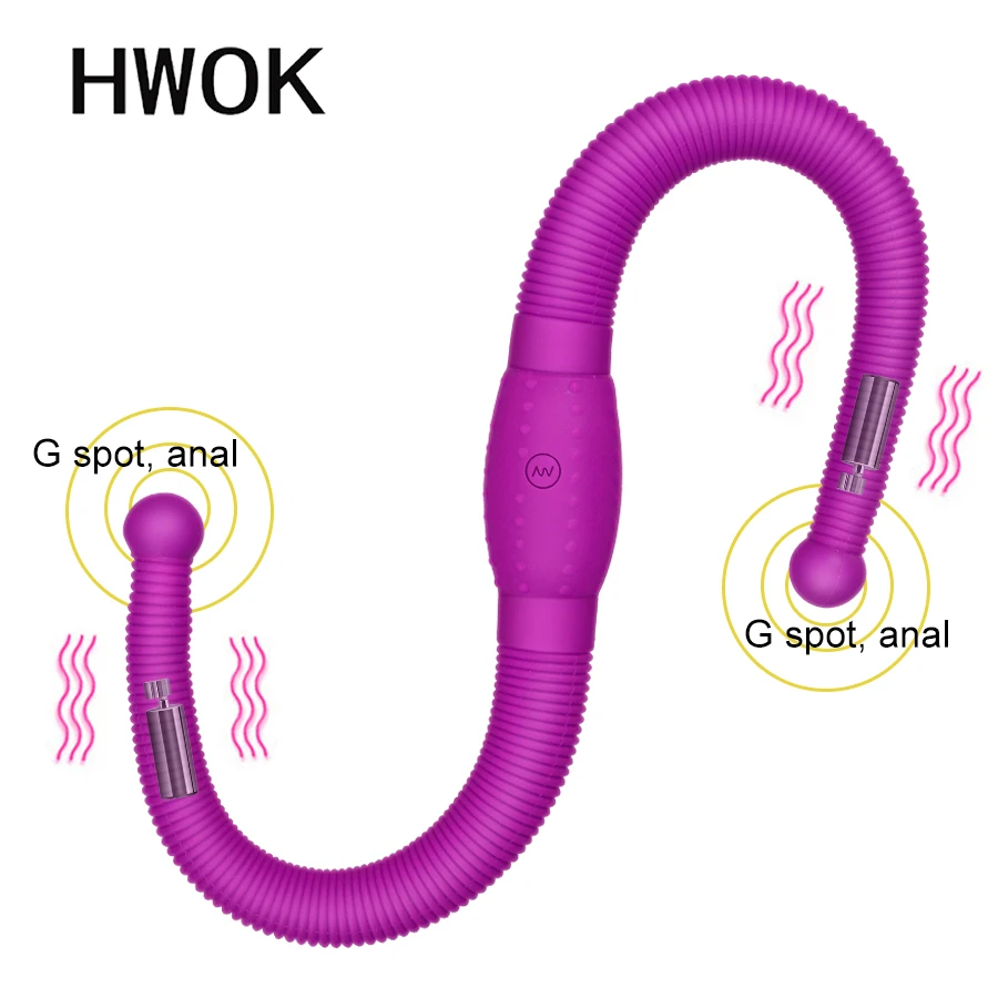 Гибкий страпон HWOK фаллоимитатор вибраторы для женщин двойная головка точка G