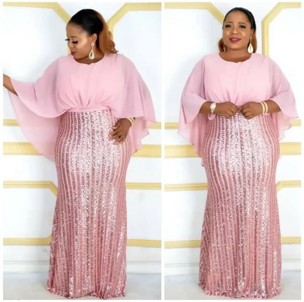 

Plus Size Mother Of The Bride Dresses O Neck Sequins Mermaid Evening Dress Short Sleeve Formal Wear For Wedding Prom Gowns