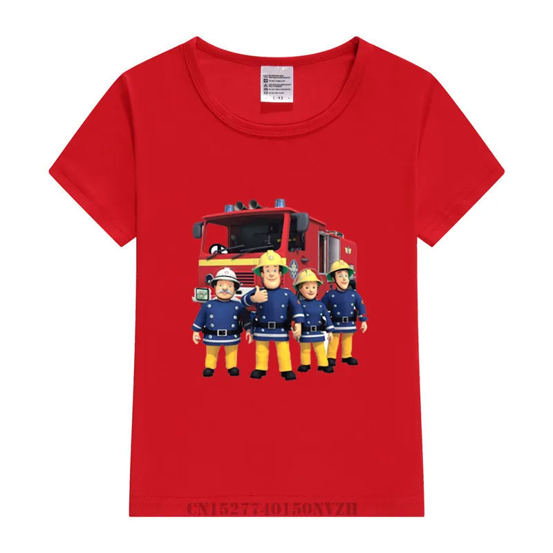 Футболка и шорты Sam Fireman для мальчиков девочек комплект детской одежды из топа