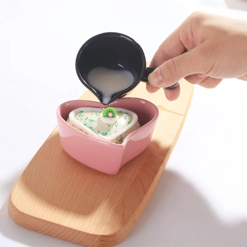 Керамическая креативная чаша для выпечки в форме сердца форма торта жаростойкая