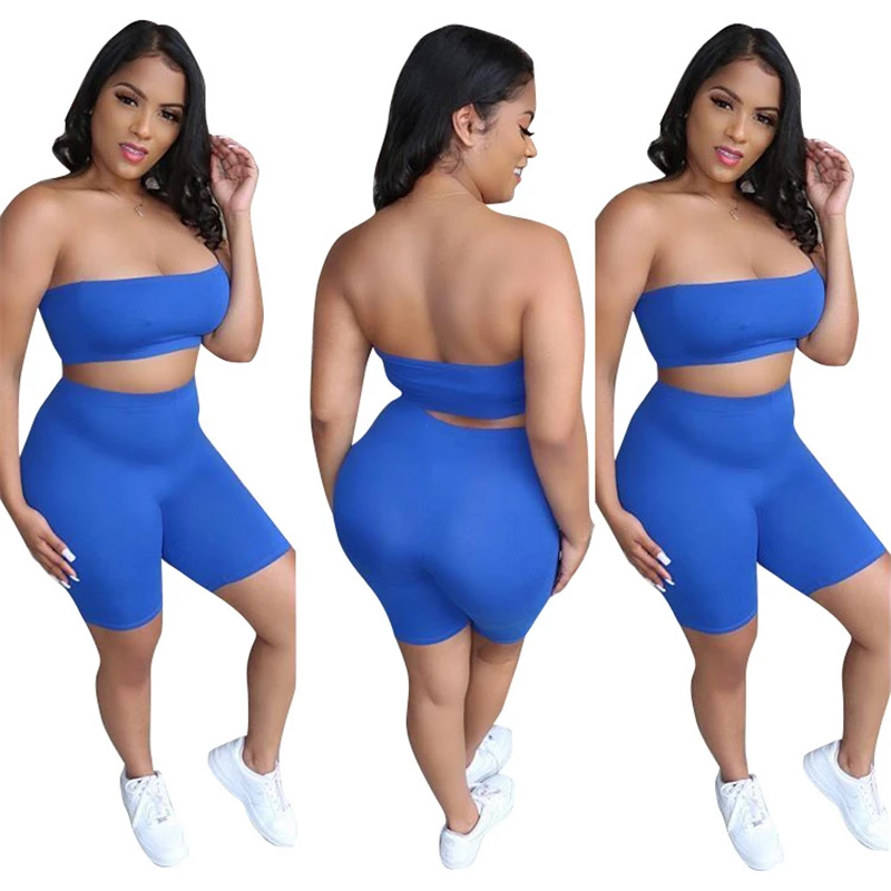 Adogirl женский однотонный комплект из двух предметов без бретелек короткий топ