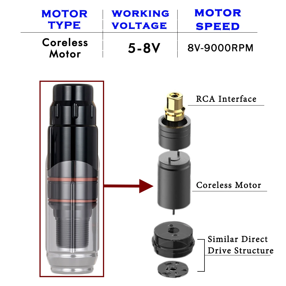Машинка для перманентного макияжа XNET тихая вращающаяся машинка с низкой