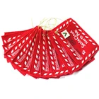 Новогодний красный конверт с буквами Санта-Клауса, Вышитая открытка, украшения для рождественской елки, украшение для дома сделай сам для праздвечерние НКИ