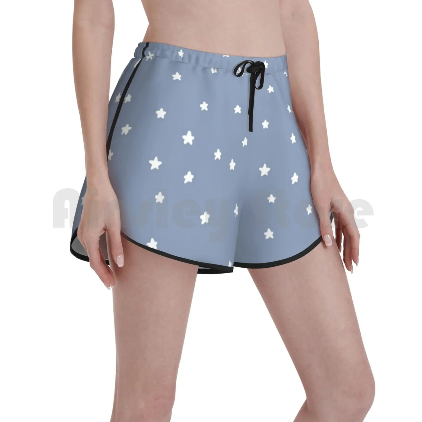 

С голубыми звездами и Плавание шорты Для женщин Пляжные шорты «вареный» эстетическое Vsco девочек общежития стене переливчатая Радуга щербе...