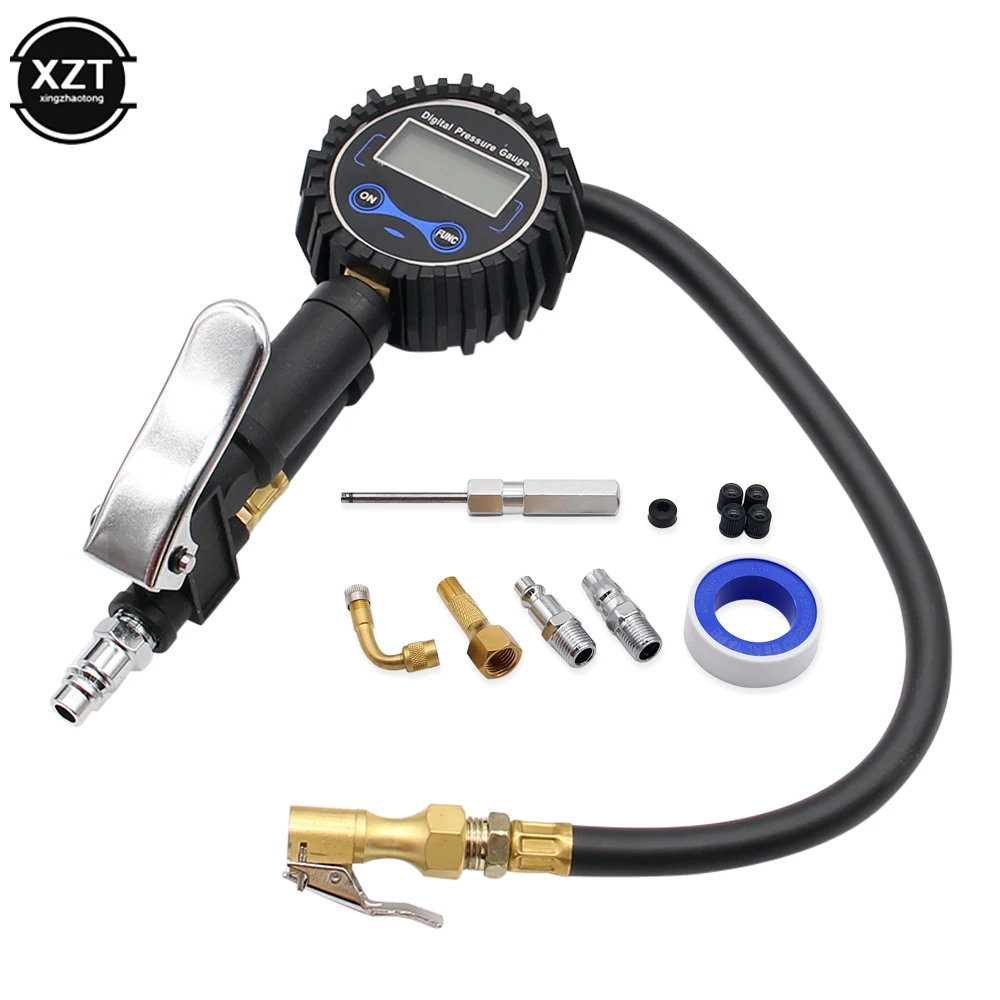 

Цифровой манометр для накачивания шин, воздушный компрессор, быстроразъемный соединитель для автомобиля, грузовика, мотоцикла