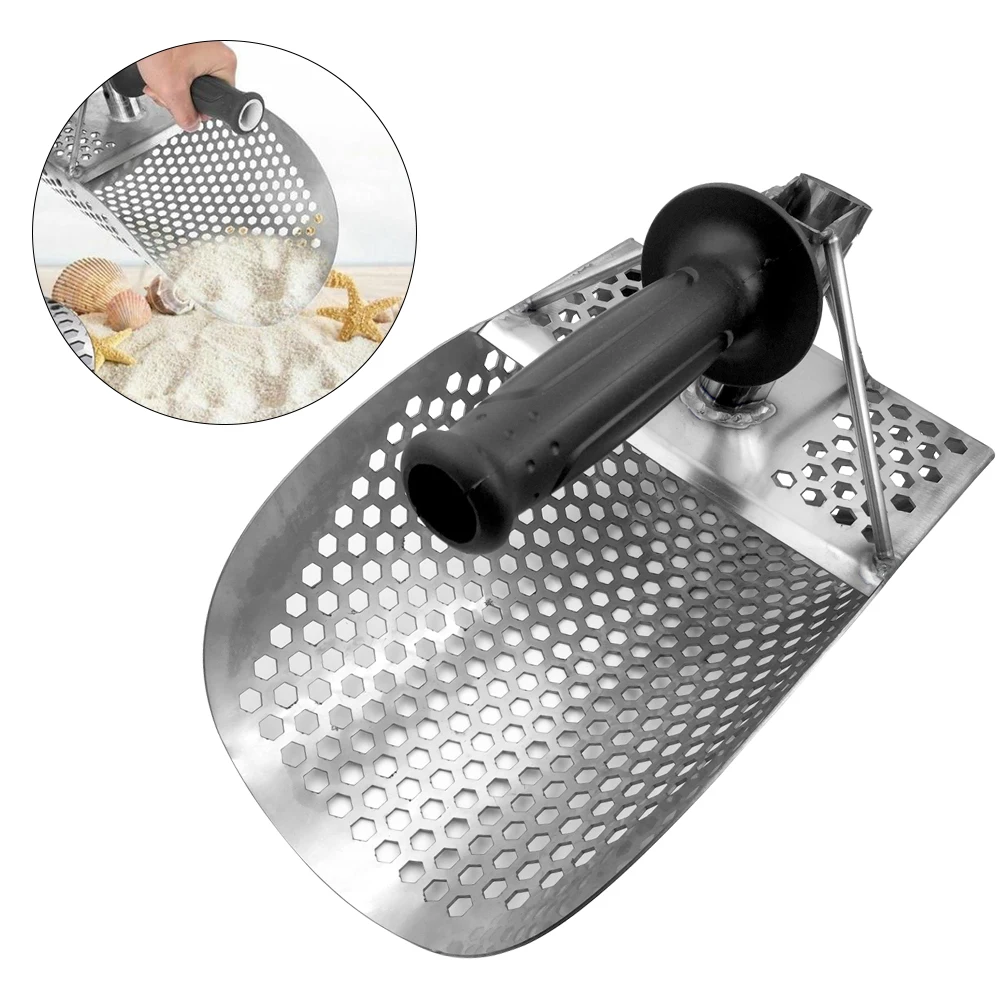 Профессиональный Нержавеющая сталь песчаный пляж Совок с детектором металла