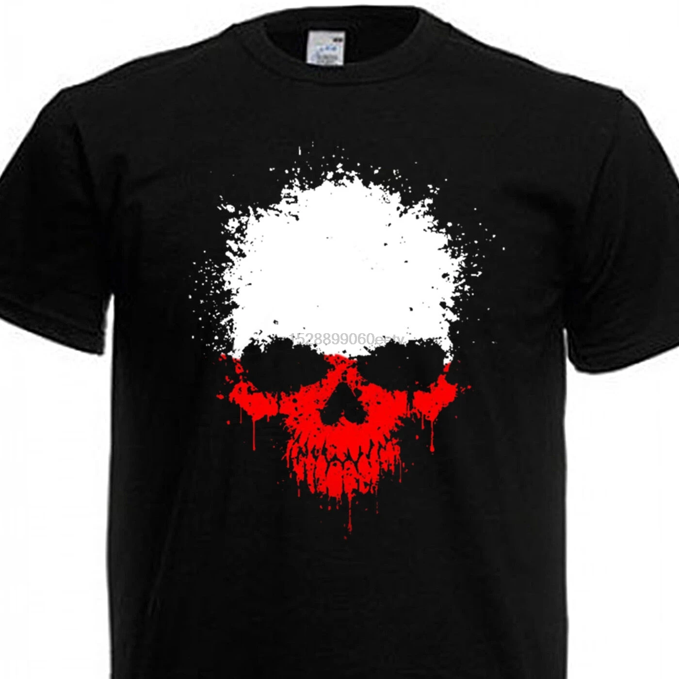 Череп флаг Польша полска вентилятор Футболка череп флаг| |