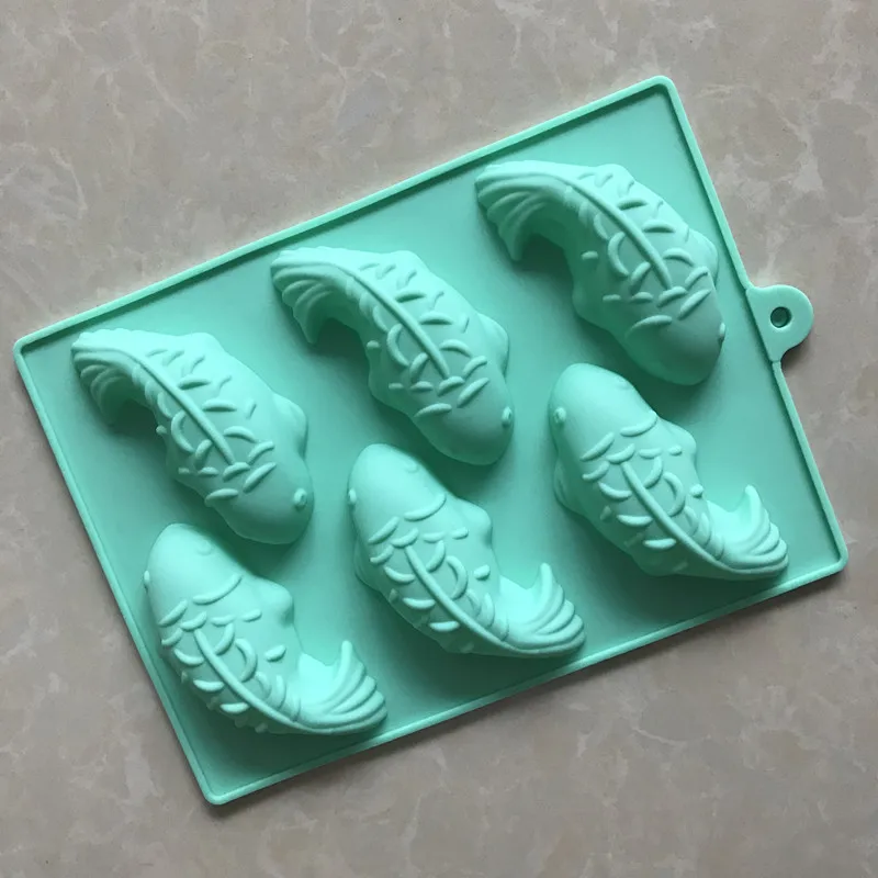 225x165x35mm Силиконовая форма для торта 6 кошка DIY мыло ручной работы - Цвет: 225x165x35mm