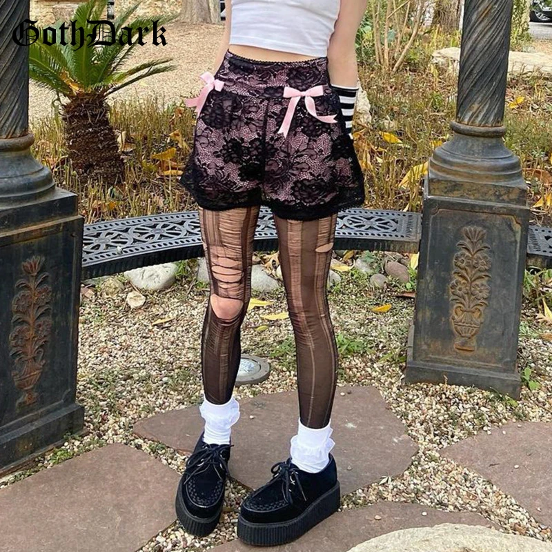 

Goth Dark Pastel Gothic Harajuku Lace Women Mini Skrits EGirl Kwaii Punk High Waist Pink Skirt Emo Grunge 2021 Summer Streetwear