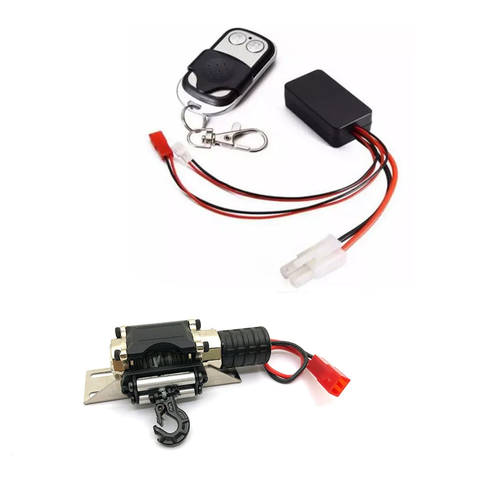 

Metal Simulation Winch Remote Controller For 1/10 RC Rock Crawler HSP Redcat HPI Traxxas 90046 D90 SCX10 TRX-4 1:10 RC Car
