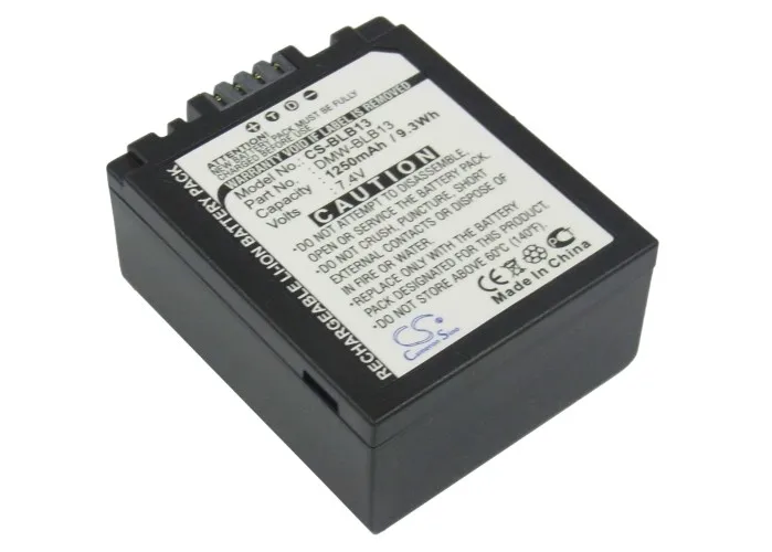 Кэмерон китайско для цифрового фотоаппарата Panasonic DMW BLB13 Lumix DMC G1WEG K R G2 G2A 1250