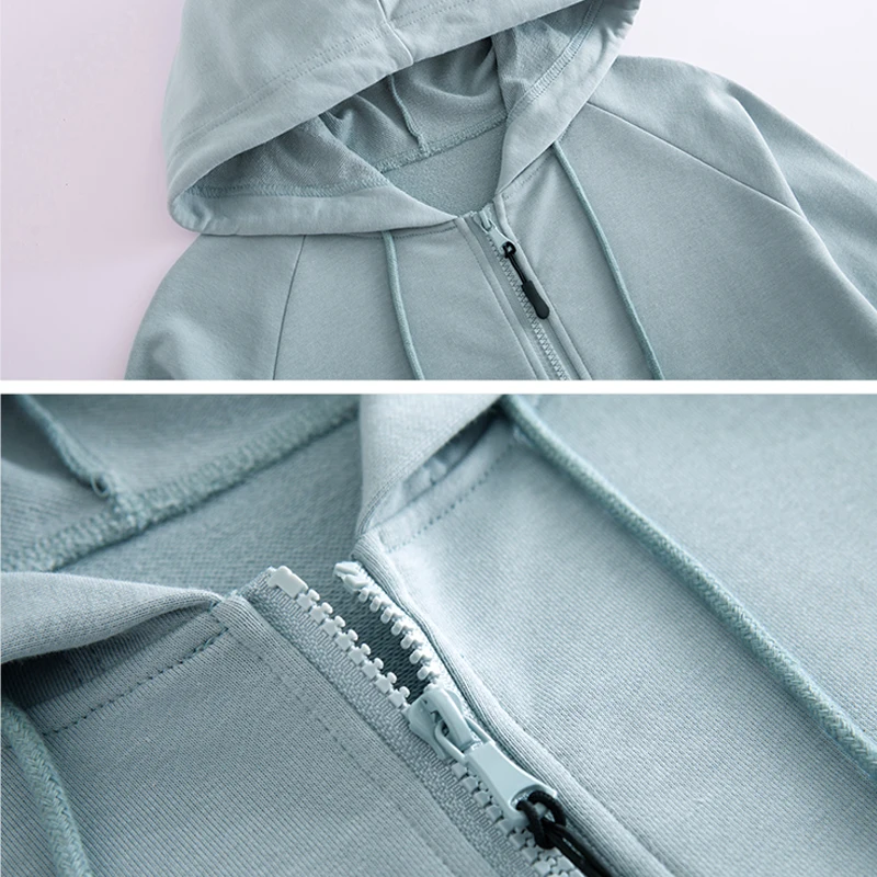 

2019 New Social Harajuku Zip-up Hoodies For Girl Solid Color Hooded Women's Sweatshirt Long-sleeved Poleron Sudadera Con Capucha