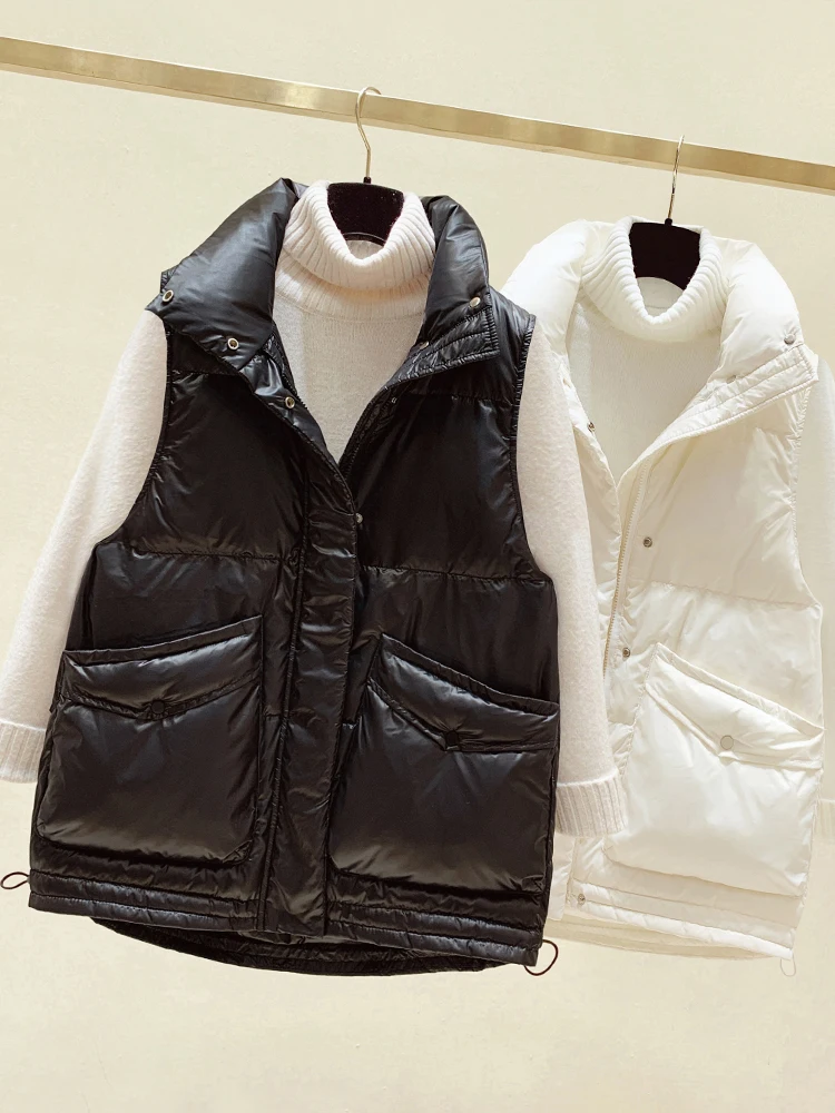 

Women's down cotton vest spring and autumn wear 2021 new style outer wear Korean waistcoat vest jacket waistcoat tide