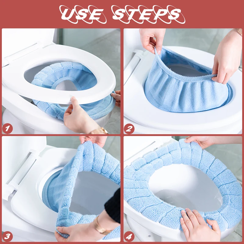 Сиденье для унитаза теплое зимнее мягкое подогреваемое моющееся сиденье коврик
