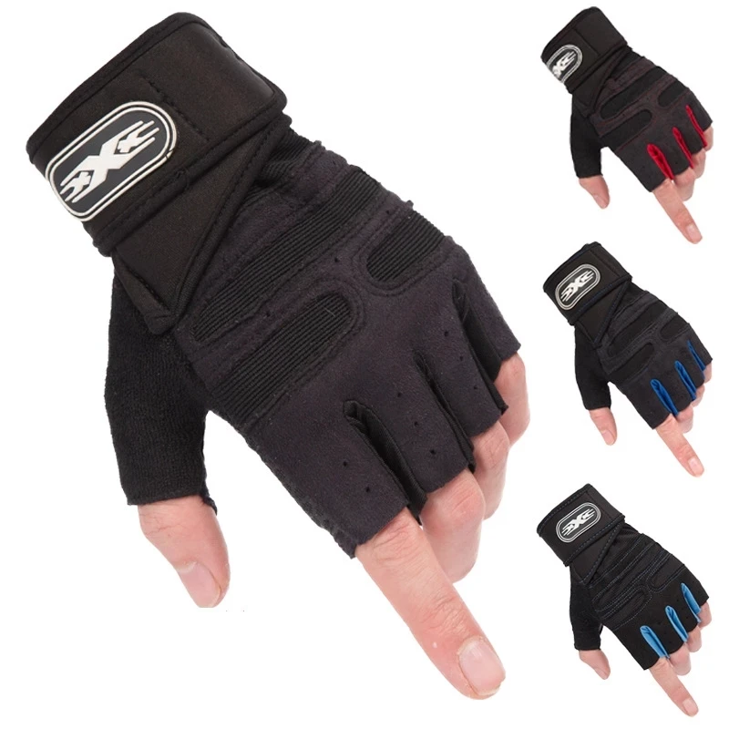 

M-XL Gym Gloves Heavyweight Sports Exercise Weight Lifting Gloves Body Building Training Sport Fitness Gloves Crossfit Equipment