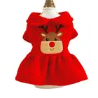 Теплое платье с капюшоном для собак, одежда для рождественских и новогодних праздников в японском стиле, одежда для собак с оленем, размеры XS, S, M, L, XL