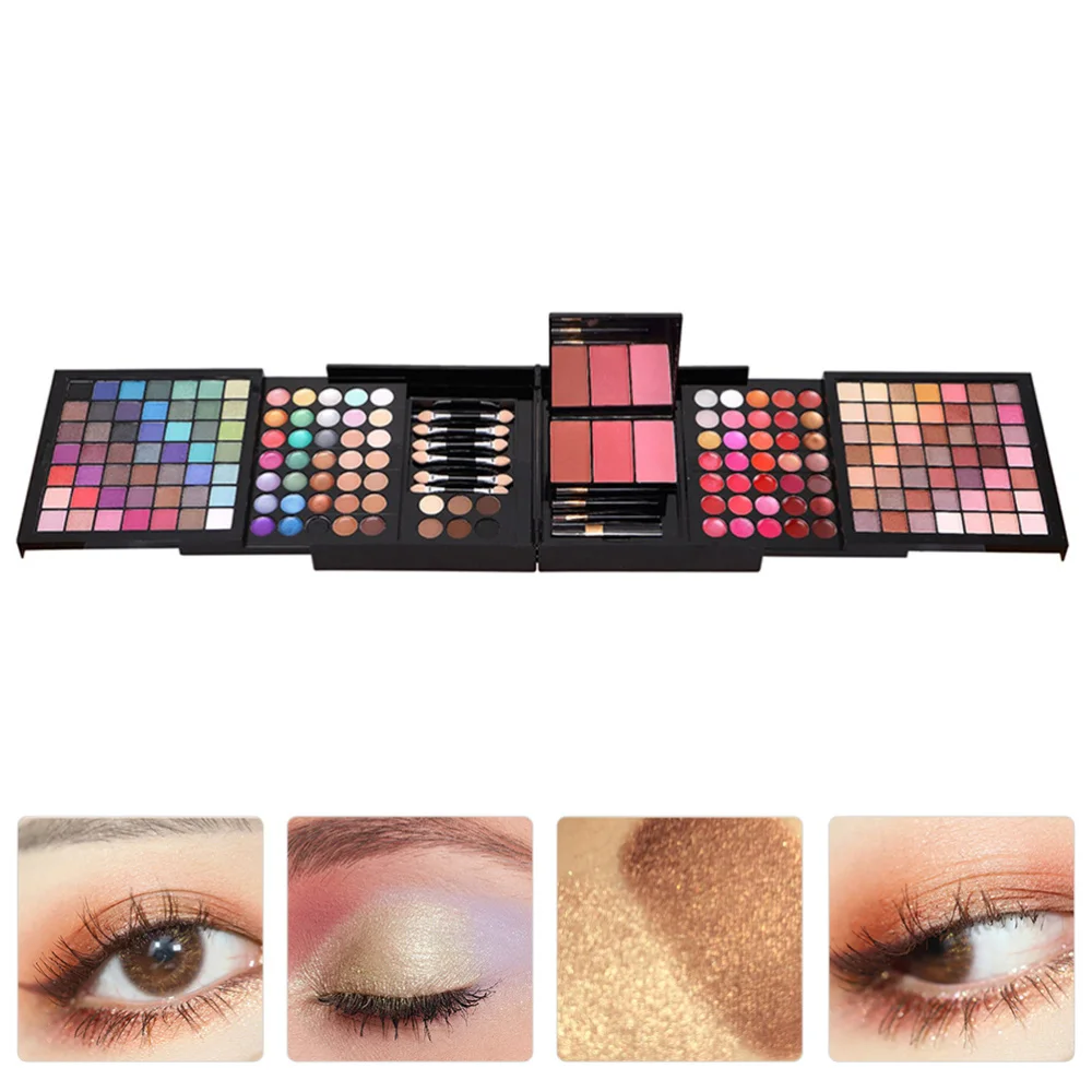 

1 Set Cosmetics Colorful Eye Shadow Lip Color Blusher Shading Powder for Woman