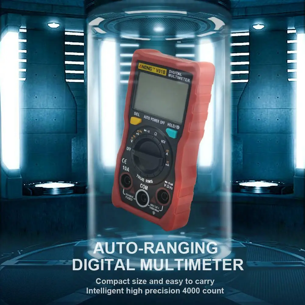 Портативный Профессиональный цифровой мультиметр V01B с ЖК дисплеем