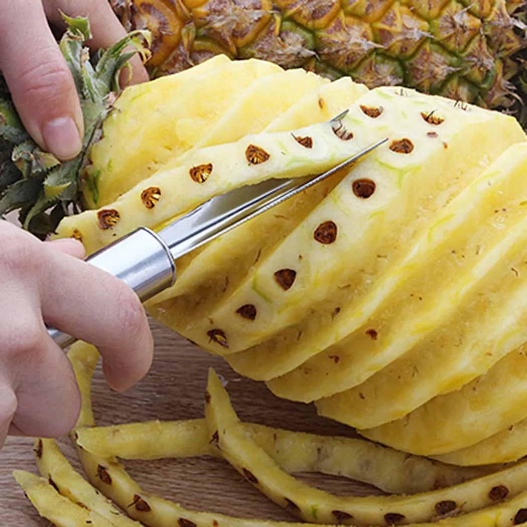 

1pc Pineapple Peeler Stainless Steel Ready-Made Household Pineapple-Shaped V-Shaped Peeler