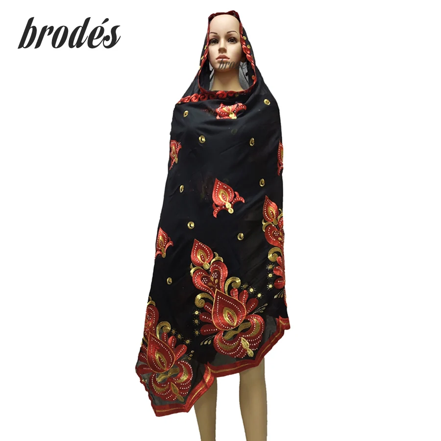 Мусульманский новый шарф расширенный разноцветный женский плащ вышитый шарф| |