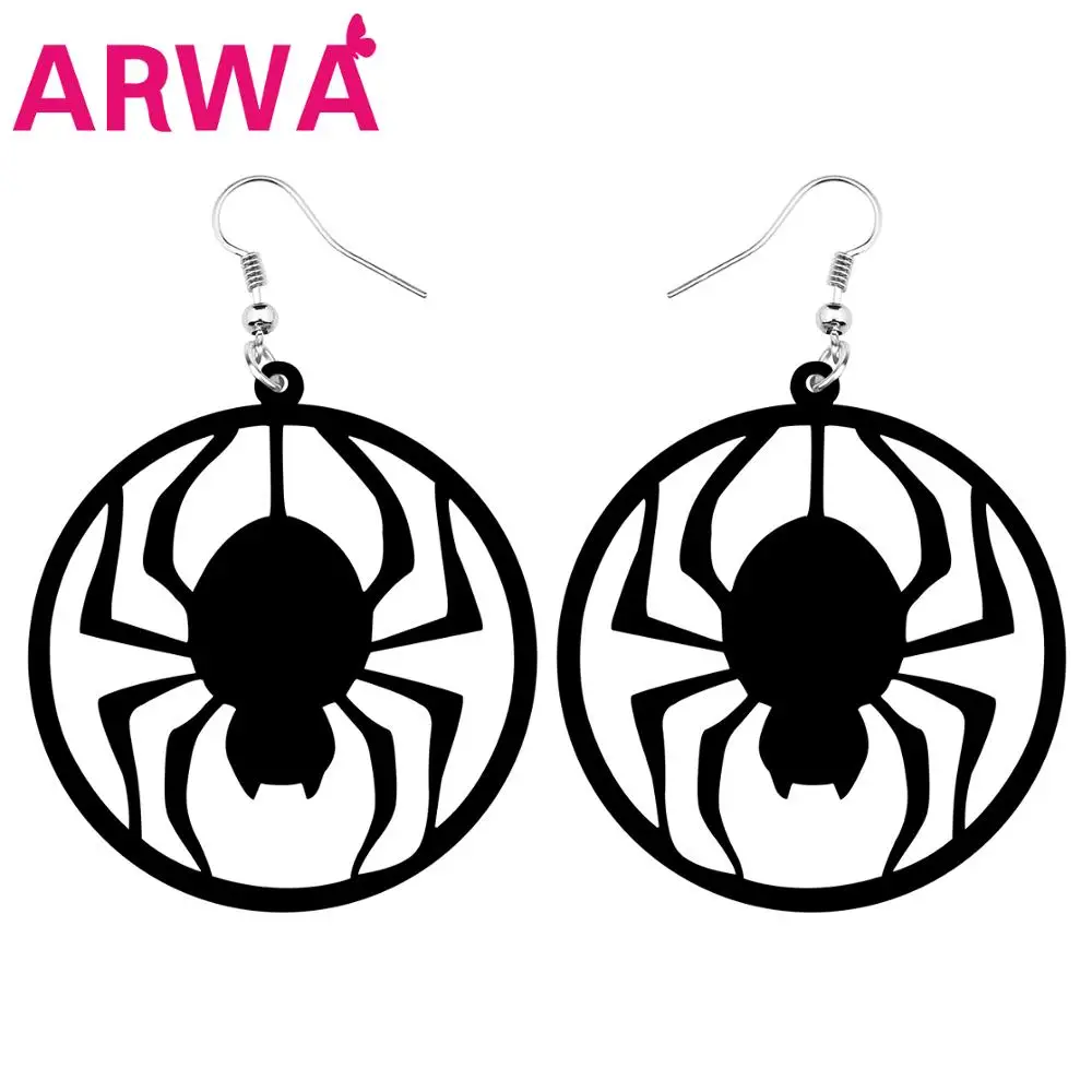 ARWA акрил Хэллоуин большие круглые полые серьги подвески в форме капли для женщин