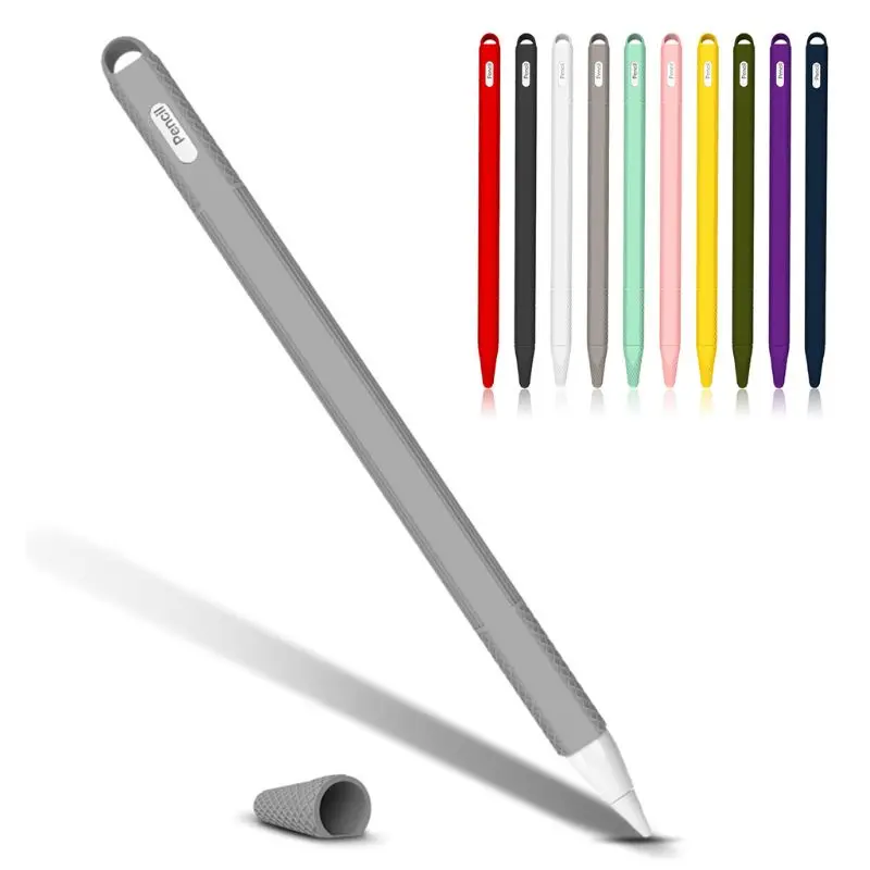 

Tablet Touch Stylus Pen Protective Cover Case Pouch Soft Silicone Tips Cap Sleeve Anti-Slip for Apple Pencil 2