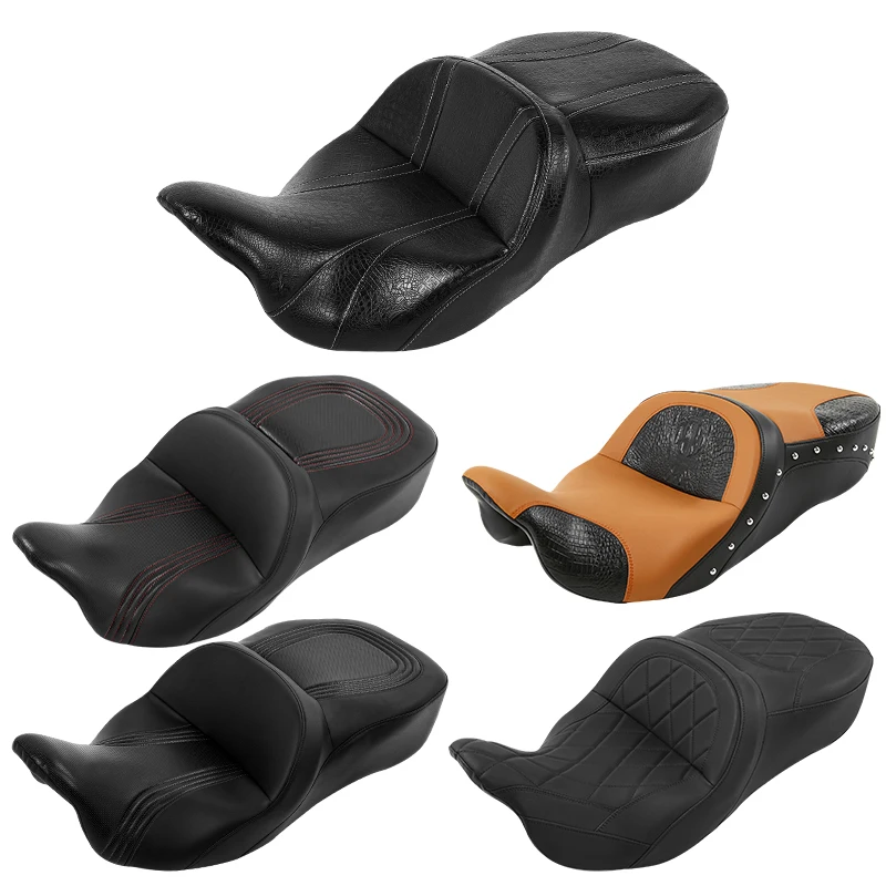 Сиденье для мотоциклиста водителя пассажира 2 вверх Harley Touring Road King Electra Glide Street CVO