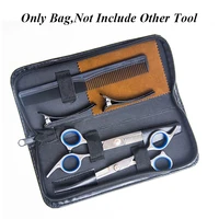professional salon pu leather haircut scissors bag kit set zipper portable pouch box hairdressing hairstyling scissors tool case