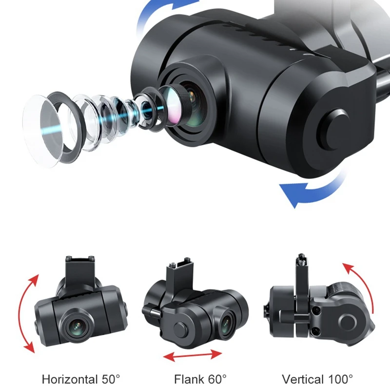 Квадрокоптер 8813 Pro Wi-Fi 1 км FPV 2 оси двойная камера 4K HD 25 минут полета GPS оптическое