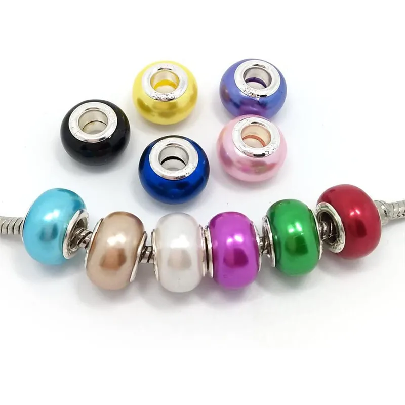 10 шт Ассорти AB Круглый сердечник Европейские Бусины-разделители амулеты