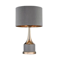 nordic modern metal table lamps ac90 260v high quality whitegray fabric lampshade gold living room bedroom e27 lighting fixture