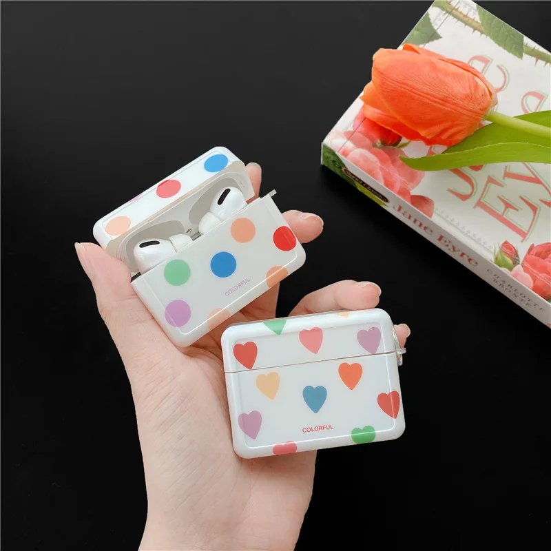 

Чехол для Airpods, силиконовый чехол Colorfu Wave Point для наушников Airpods Pro, чехол для девочек