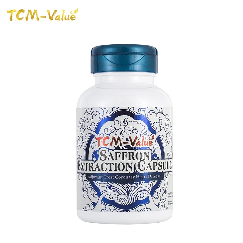 

TCM-Value Saffron Extraction Capsule, Adjuvant Treat Coronary Heart Disease, Cure Chest tightness and shortness of breath, 50pcs