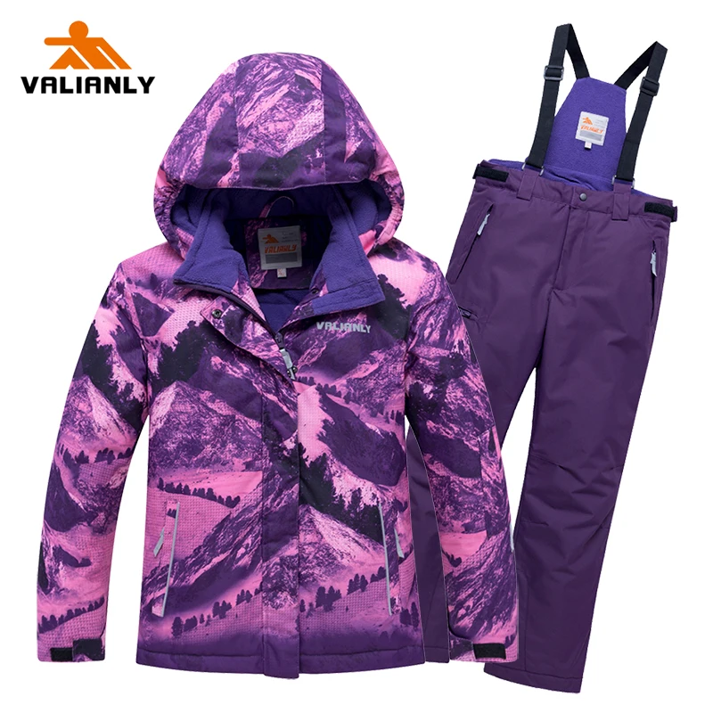 2020 детский зимний костюм лыжный для девочек водонепроницаемая ветрозащитная
