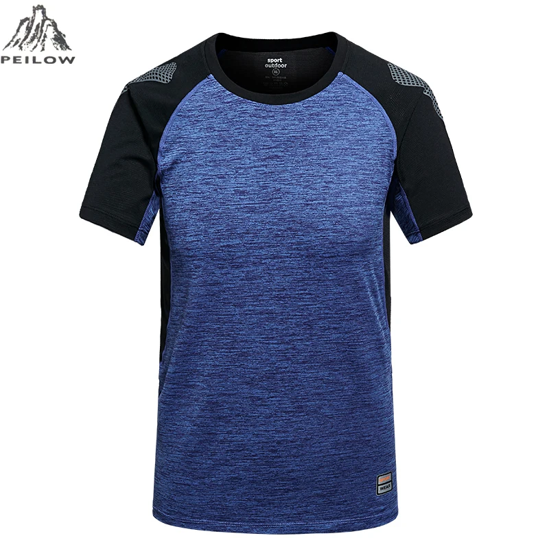 PEILOW, большие размеры L~ 5XL, 6XL, брендовые Топы И Футболки, быстросохнущие, облегающие, высокое качество, футболка, мужская спортивная одежда, футболки с коротким рукавом
