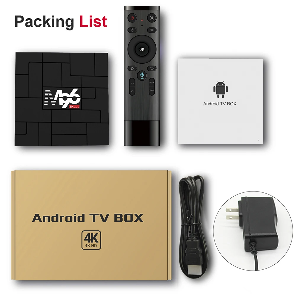 

Set-Top Box M96 TV BOX Android 9.0 4G RAM 32G ROM 5G WiFi Bluetooth Hotspot TV Box with Infrared Remote Control