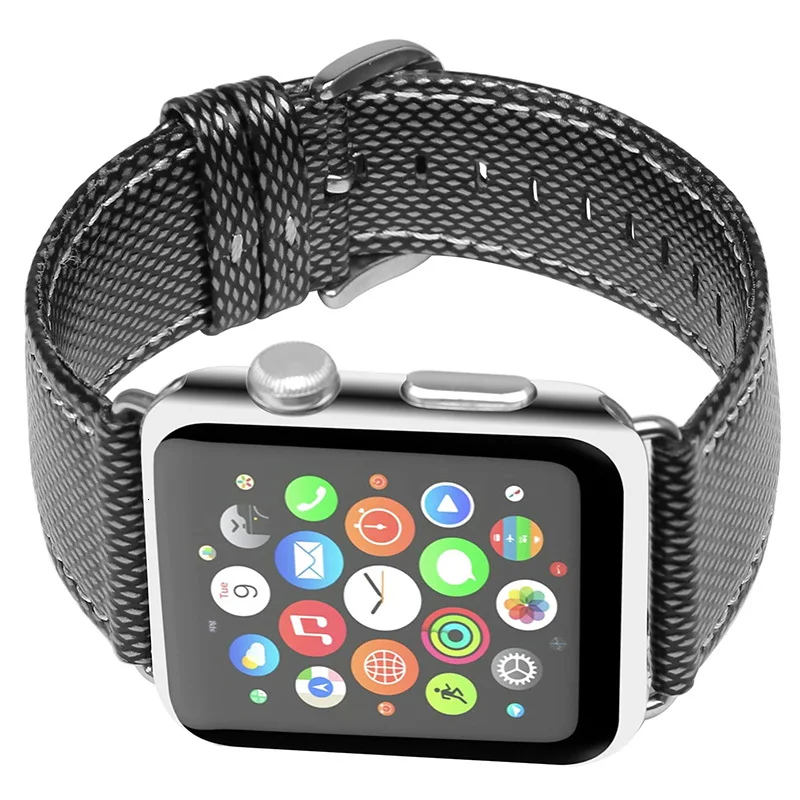 FOHUAS ремешок для Apple Watch из натуральной кожи 42 мм 38 мм браслет с ретро текстурой Crazy Horse для iWatch все версии коричневый