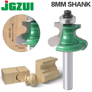 Фреза для работ по дереву, Формовочная фреза 8 мм с хвостовиком, фреза для фреза по дереву для соединения шип-паз и бисероплетения, 1 шт.