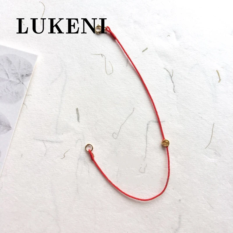 Женский браслет LUKENI из 18-каратного золота ручной работы красного шнура
