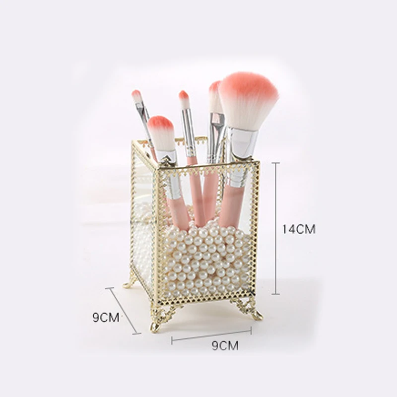 Акриловый держатель кистей для макияжа органайзер косметический карандаш