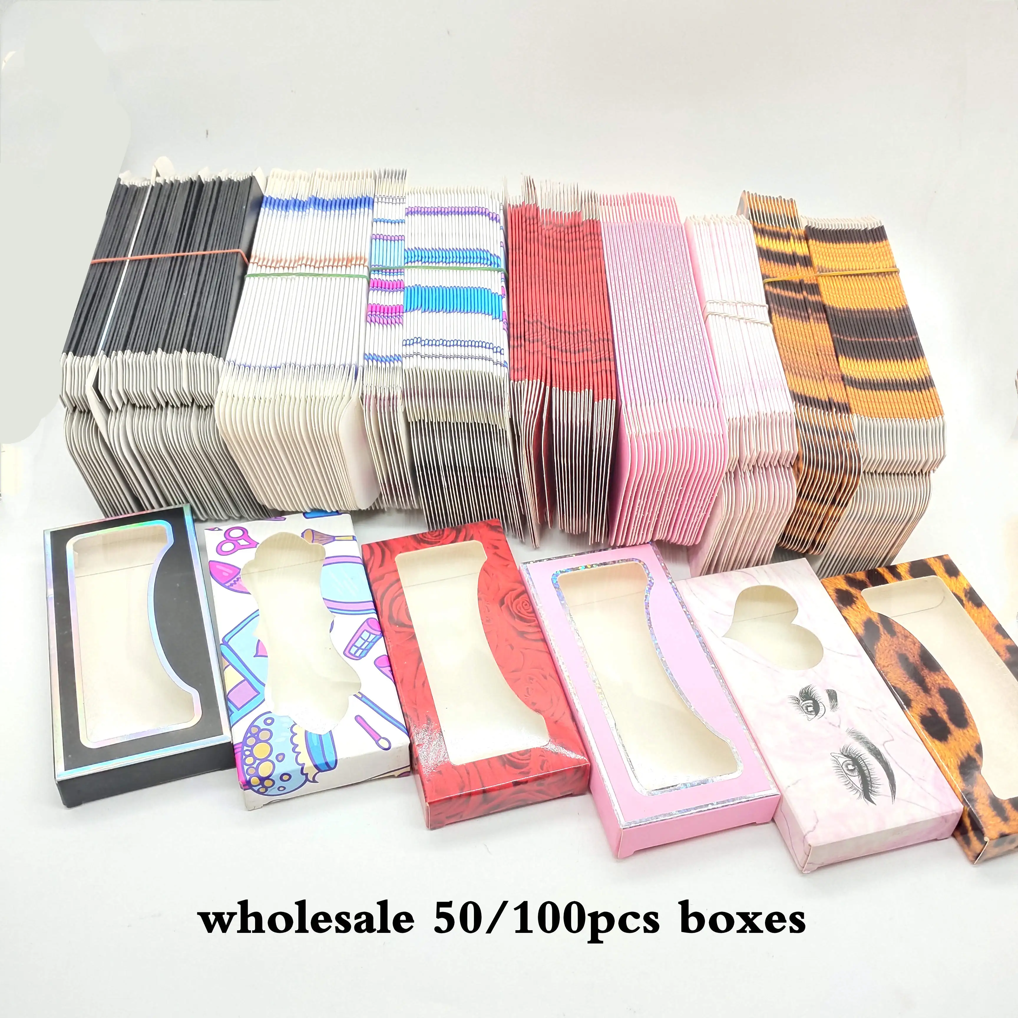 

new style 25mm mink eyelashes packaging paper box Case wholesale 10/30/50/100pcs Bulk Custom Logo Empty lashes box