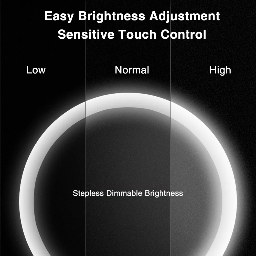 Зеркало для макияжа со светодиодами косметическое зеркало с сенсорным диммером