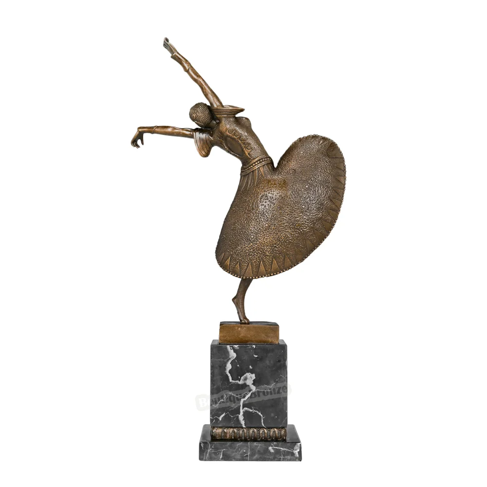 

Woman Dance Bronze Statue Antique Delicate Female Sculpture Art Study Home Decoration