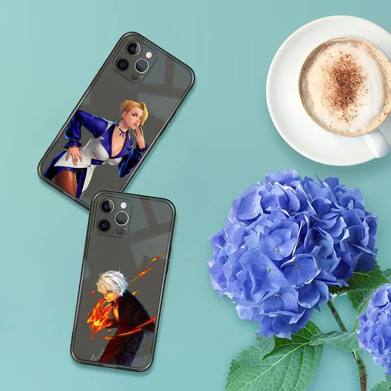 

The King Of Fighters game Phone Case For iPhone 7 8 11 12 X XS XR MINI Pro Max Plus Retro Black Grey clear transparent