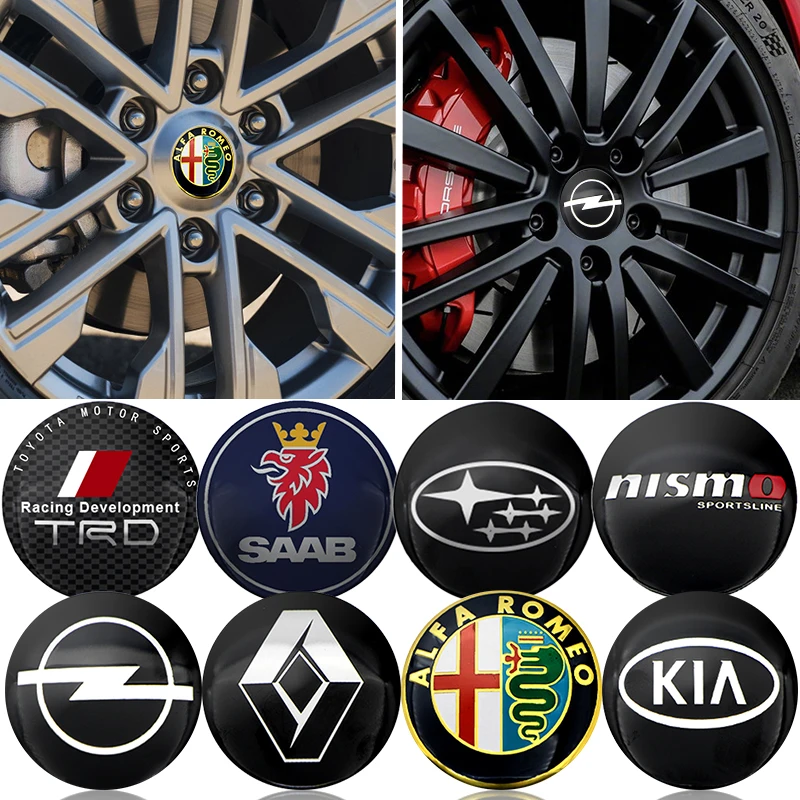 4 шт. автомобильные наклейки с логотипом ступицы колеса 5 6 см для Audis A3 8P A4 B8 B6 B9 A6 C7