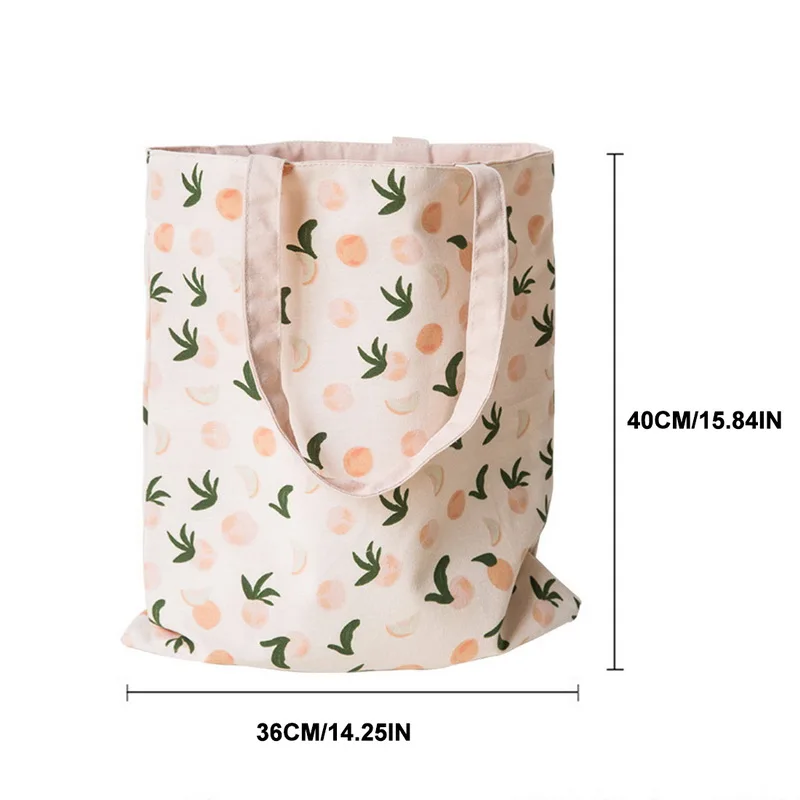 

New Millet Wheat Fabric Double-sided Dual-use Hand Bag Cotton And Linen Pocket Handbag Shopping Bag Storage Bag Grocery Bag